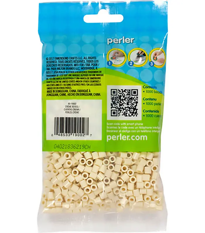 1779681602408865-1.webp 1,000 Perler Beads - Creme - Image 1
