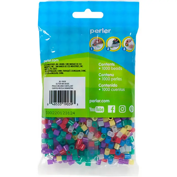 1779681606917033-1.webp 1,000 Perler Beads - Glitter Mix - Image 1
