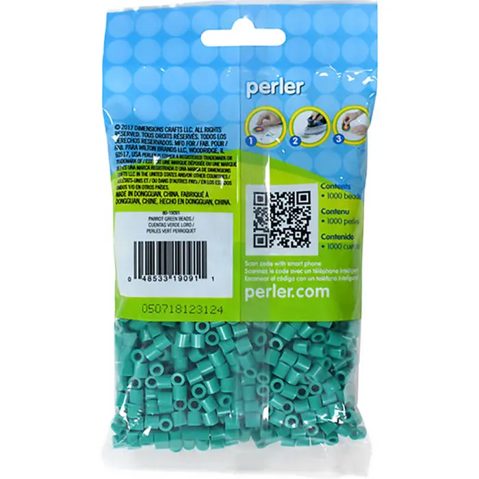1779681615351240-1.webp 1,000 Perler Beads - Parrot Green - Image 1