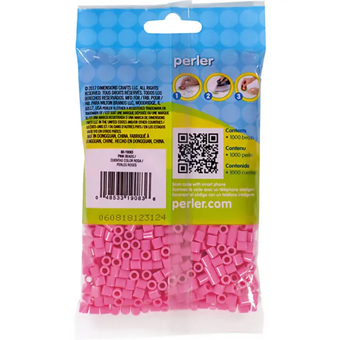 1779681618191147-1.webp 1,000 Perler Beads - Pink - Image 1