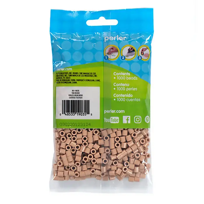 1779681622458014-1.webp 1,000 Perler Beads - Tan - Image 1