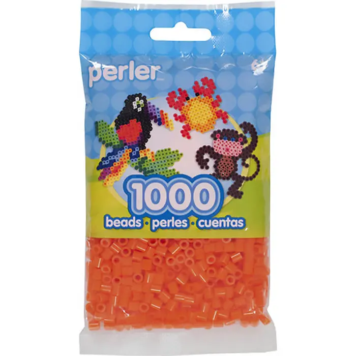 1779681622496811-1.webp 1,000 Perler Beads - Tangerine - Image 1